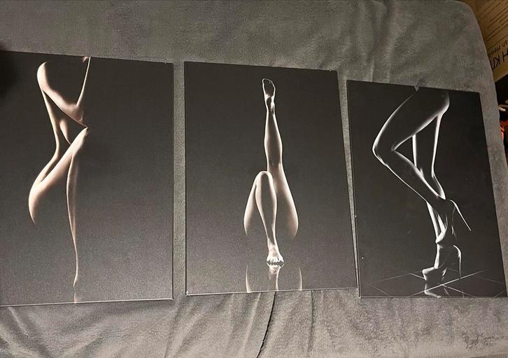 Zwart-wit metalen posters, Huis en Inrichting, Woonaccessoires | Schilderijen, Tekeningen en Foto's, Zo goed als nieuw, Foto of Poster