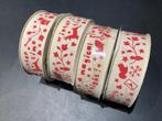 lint 4 rollen wintertime 3 meter x 25 mm, Ophalen of Verzenden, Nieuw, Lint, Band of Elastiek