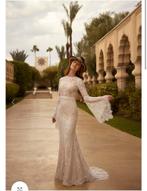 Trouwjurk Herve Paris Cassie-A maat 38, Ophalen of Verzenden, Zo goed als nieuw, Wit, Trouwjurk