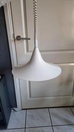 Vintage Witte trompet heksenhoed Hanglamp, Gebruikt, Vintage, Ophalen of Verzenden, Minder dan 50 cm
