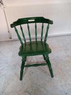 Groene Houten Bureaustoel/Eetkamerstoel, Ophalen, Gebruikt, Overige kleuren, Vintage