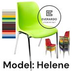 Kantinestoelen Helene. Limegroen. Stapelstoelen kuipstoelen, Ophalen, Marconiweg 10 Zeewolde, Nieuw, Info@everardo.nl