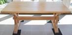 antieke, massief eikenhouten kloostertafel, white-washed, Ophalen of Verzenden