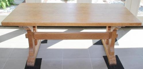 antieke, massief eikenhouten kloostertafel, white-washed, Antiek en Kunst, Antiek | Meubels | Tafels, Ophalen of Verzenden