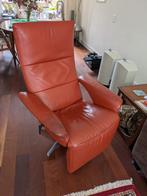 Jori Fellini relaxfauteuil. rood leder, Huis en Inrichting, Fauteuils, Ophalen, Gebruikt, Leer, 75 tot 100 cm