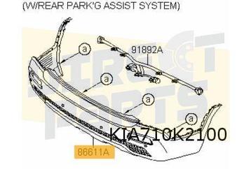 Kia Sorento (-9/12) achterbumper (bij PDC) (te spuiten) Orig beschikbaar voor biedingen