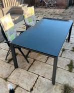 Tuin tafel met stoelen, Tuin en Terras, Tuintafels, Ophalen, Gebruikt, Rechthoekig, Metaal