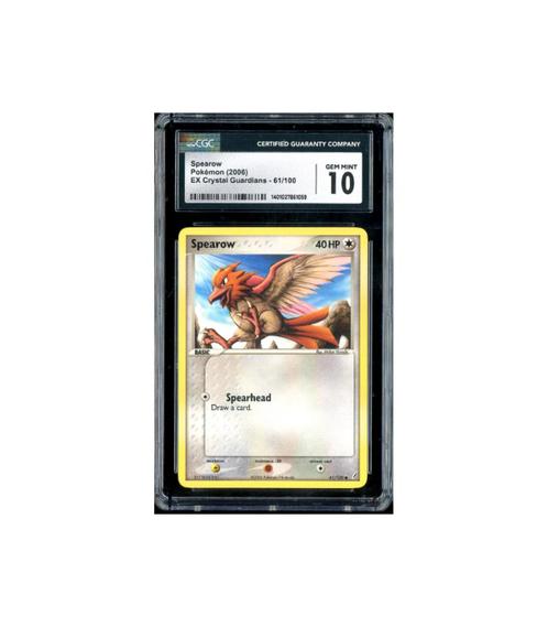 Pokemon Spearow EX Crystal Guardians #61 CGC 10, Hobby en Vrije tijd, Verzamelkaartspellen | Pokémon, Zo goed als nieuw, Losse kaart