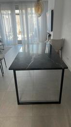 Marmer marmeren zwarte eettafel 180 cm inclusief onderhoudsp, Ophalen of Verzenden, Zo goed als nieuw, Vijf personen of meer, 150 tot 200 cm