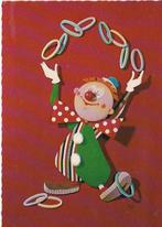 Vintage kaart clown circus, Ophalen of Verzenden, 1960 tot 1980, Gelopen, Feest(dag)