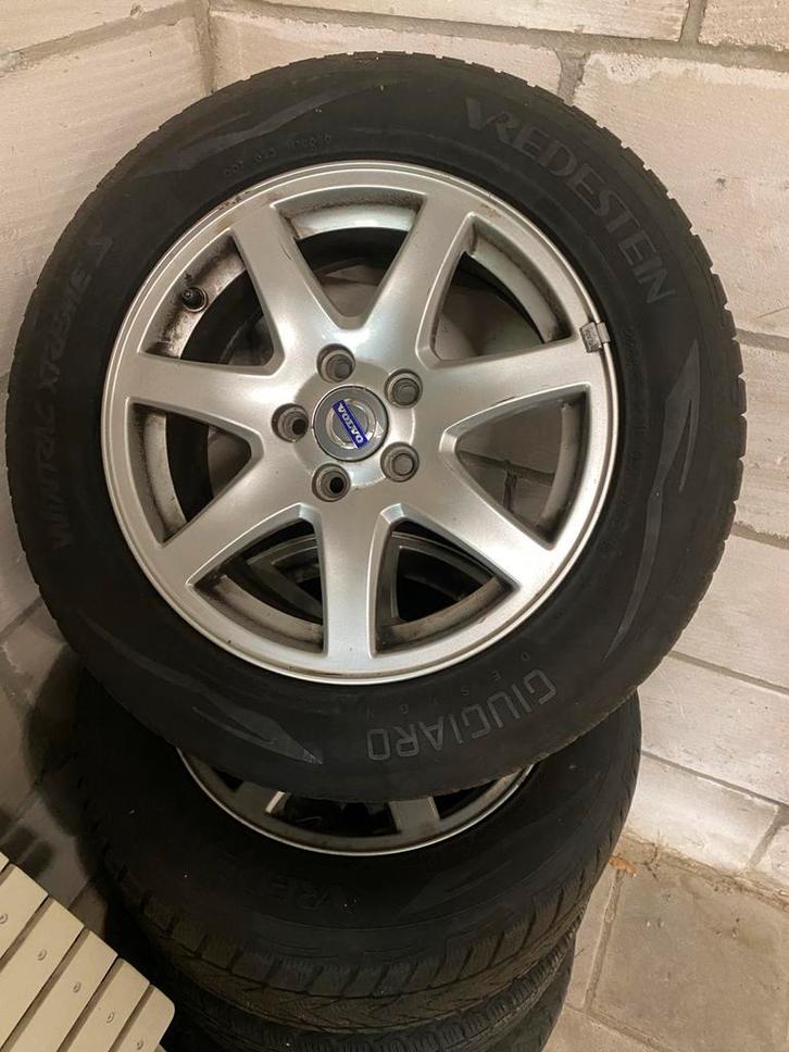 Volvo Lichtmetalen Velgen met Winterbanden, Auto-onderdelen, Banden en Velgen, Banden en Velgen, Winterbanden, 16 inch, Personenwagen