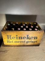 Oude houten krat bier van het Merk Heineken, Verzamelen, Biermerken, Ophalen, Gebruikt, Flesje(s), Heineken