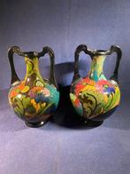 Gouda Plateel kaststel - Amphora model vazen, Antiek en Kunst, Ophalen