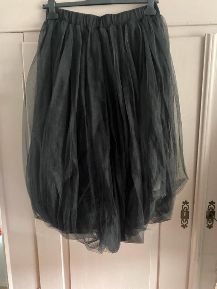 Prachtig zwarte gaas rok, Kleding | Dames, Rokken, Zo goed als nieuw, Zwart, Onder de knie, Ophalen of Verzenden