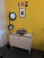 Wit brocante Ibiza kastje, Huis en Inrichting, Kasten | Ladekasten, Gebruikt, Minder dan 100 cm, 25 tot 50 cm, 50 tot 100 cm