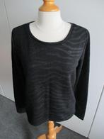 Nieuwe zwarte sweater met subtiel motief, Nieuw, Ophalen of Verzenden, Maat 36 (S), Zwart