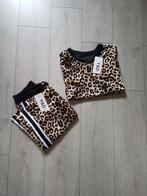 Set leopard/zwart maat S/M, Verzenden, Nieuw, Maat 38/40 (M), Zwart