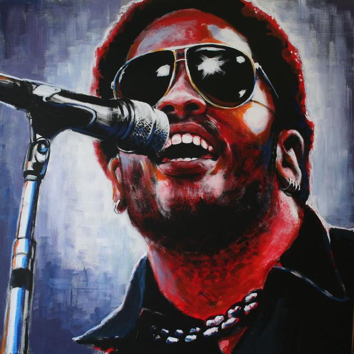 Schilderijen Lenny Kravitz, Amy Winehouse, Antiek en Kunst, Kunst | Schilderijen | Modern, Ophalen