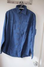 John Cabot blauw overhemd, maat L, Blauw, Ophalen of Verzenden, Zo goed als nieuw, Halswijdte 41/42 (L)