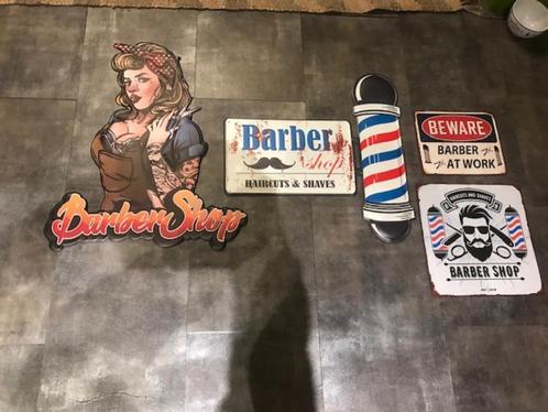 blikken kappersborden, 4 keer, Antiek en Kunst, Curiosa en Brocante, Ophalen of Verzenden