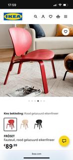 Fröset stoel fauteuil Ikea rood, Huis en Inrichting, Fauteuils, Ophalen, Scandinavisch design, Minder dan 75 cm, Zo goed als nieuw