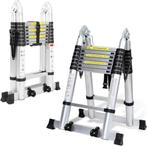 Telescopische ladder | aluminium | opvouwbaar | 5 m | Nieuw, Nieuw, Ophalen of Verzenden, Ladder, Opvouwbaar of Inschuifbaar
