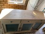 Houten dressoir met glazen deuren gratis, Huis en Inrichting, Ophalen, Gebruikt, 150 tot 200 cm, Met lade(s)