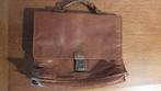 bruin leren school/akte tas, Ophalen of Verzenden, Gebruikt, Bruin, Leer