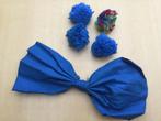 ZGAN. Carnaval . Blauwe strik en blauwe bollen. Clown strik, Carnaval, Ophalen of Verzenden, Zo goed als nieuw, Accessoires