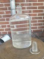 laboratorium fles met massieve glazen dop, Antiek en Kunst, Ophalen of Verzenden
