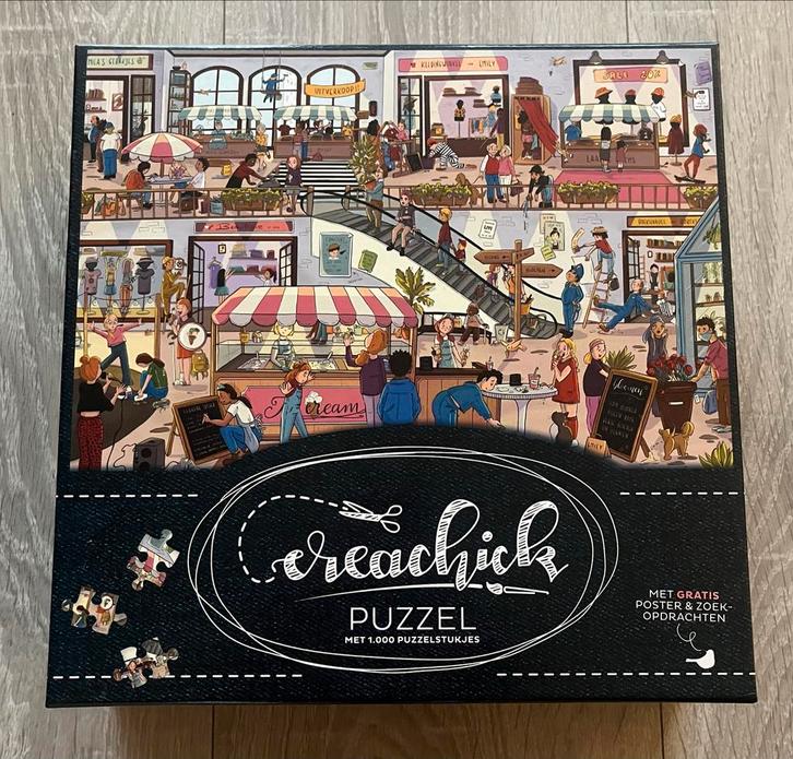 Creachick Puzzel - 1000 Stukjes, Hobby en Vrije tijd, Denksport en Puzzels, Zo goed als nieuw, Legpuzzel, 500 t/m 1500 stukjes