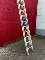Optrekladder 2x16 treden 2x4,5 meter, Doe-het-zelf en Verbouw, Ladders en Trappen, Ophalen, Gebruikt, Onbekend, Ladder