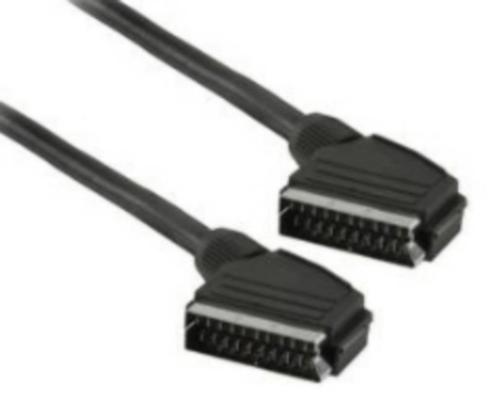 Scartkabel 150 cm, Zwart, Lengte 1,50 meter, Type: 21 Polig, Audio, Tv en Foto, Audiokabels en Televisiekabels, Nieuw, Scartkabel