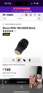 Shure RPW 186 KSM9 Black Microfoon Capsule, Muziek en Instrumenten, Microfoons, Ophalen, Zo goed als nieuw, Zangmicrofoon