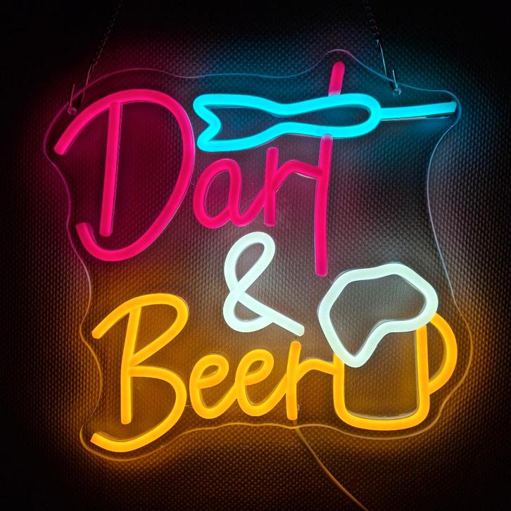 Dart & Beer Led bord, Huis en Inrichting, Woonaccessoires | Wanddecoraties, Nieuw, Ophalen of Verzenden