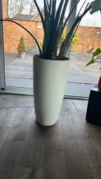 Elho glanzend wit hoge ploempot H90 cm D45cm, Tuin en Terras, Bloempotten, Kunststof, 40 cm of meer, Rond, Ophalen of Verzenden