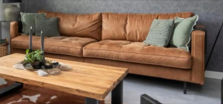 BA Bank Rodeo Classic cognac kleur, 1694733, Huis en Inrichting, Banken | Bankstellen, Zo goed als nieuw, Rechte bank, Vierpersoons of meer