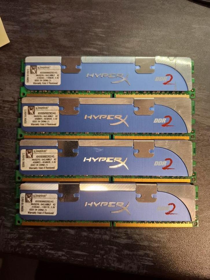 Kingston HyperX 8GB (4x2GB) DDR2 1066MHz, Computers en Software, RAM geheugen, Desktop, DDR2, Ophalen of Verzenden