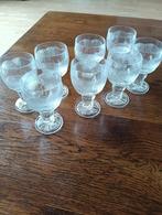 8 Finse Glazen Pioenroos Oiva Toikka, Glas of Glazen, Ophalen of Verzenden, Overige stijlen, Glas