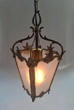 Vintage Messing "Lantaarn" Hallamp, Huis en Inrichting, Lampen | Hanglampen, Ophalen of Verzenden, Zo goed als nieuw, Minder dan 50 cm