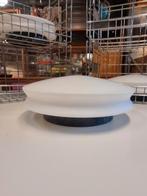 Vintage 'discus' plafondlampen melkglas mid century, Huis en Inrichting, ,, Ophalen of Verzenden, Zo goed als nieuw, ,
