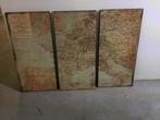 Wand decoratie Landkaart op hout Gewoon een bod doen, Ophalen, Gebruikt