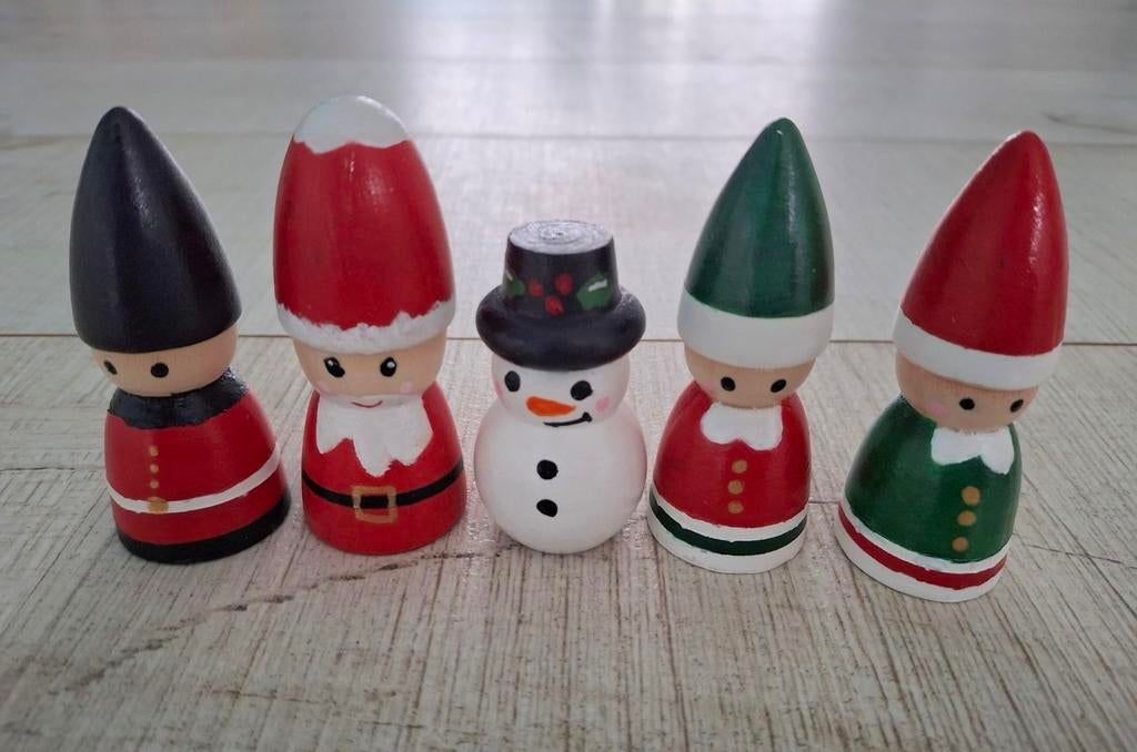 Kerst houten figuren set, Ophalen of Verzenden, Nieuw