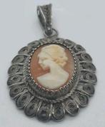 Antieke Zilveren Filigraan Hanger - 4.5cm, Sieraden, Tassen en Uiterlijk, Antieke sieraden, Ophalen of Verzenden, Zilver, Hanger