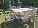 Teakhouten tuinset tribu, Ophalen, Gebruikt, 6 zitplaatsen, Teakhout