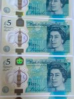 Zeldzame, 4x5pound note (AK) Polimer Elizabeth ll., Postzegels en Munten, Bankbiljetten | Europa | Eurobiljetten, Verzenden, Overige landen