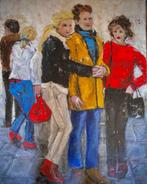 Gesigneerd olieverf schilderij - heel apart  80 x 100 cm., Antiek en Kunst, Kunst | Schilderijen | Klassiek, Ophalen of Verzenden