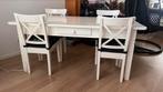 Brocante eettafel met stoelen, Huis en Inrichting, Tafels | Eettafels, Ophalen, Gebruikt