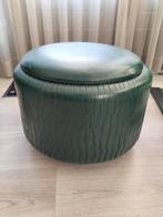 Retro Opbergpoef - Groen, Ophalen, Minder dan 50 cm, Rond, Minder dan 50 cm