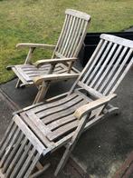 Houten teakstoelen, Tuin en Terras, Ligbedden, Ophalen of Verzenden, Zo goed als nieuw, Teakhout